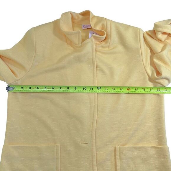 Vintage Graff Californiawear Yellow Casual Polyester Blazer - Picture 4 of 5